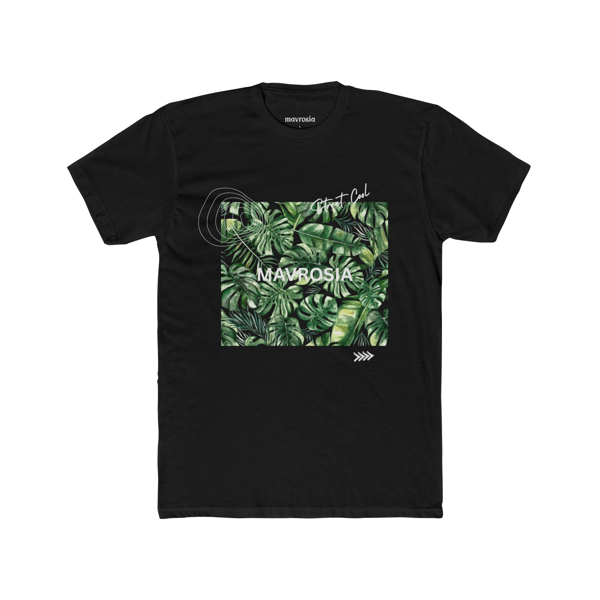 Tropical Plant Graphic Tee -Cotton Crew Tee