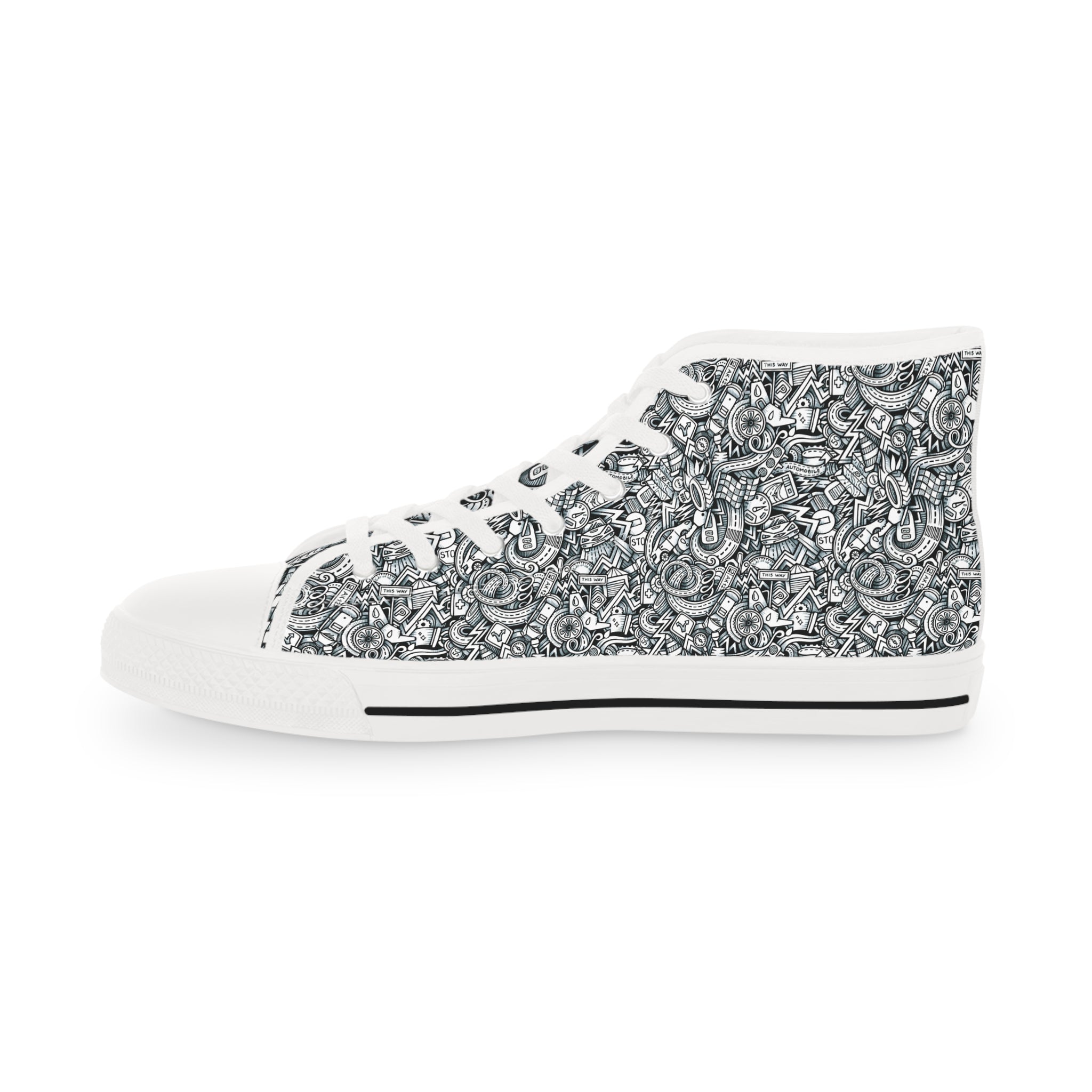 Men's High Top Sneakers - Edge Over Ordinary