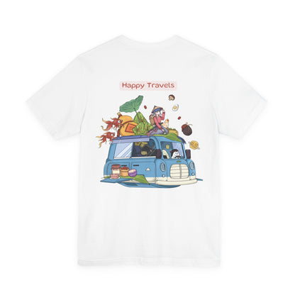 Happy Travels Tee — "Happiness Looks Good on You" Travel T‑Shirt