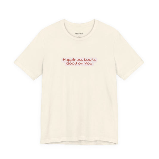 Happy Travels Tee — "Happiness Looks Good on You" Travel T‑Shirt