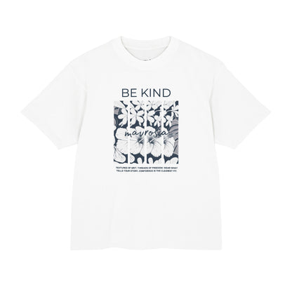 Be Kind Floral tee print detail - Mavrosia