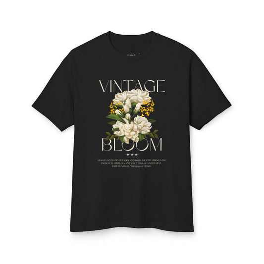 Vintage Bloom floral graphic tee, faded brown colorway - Mavrosia