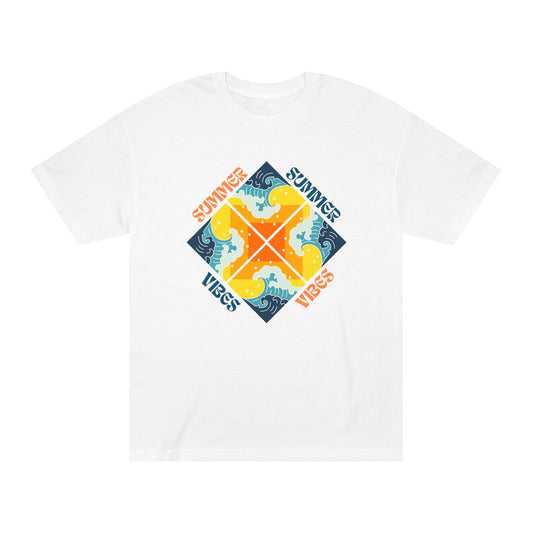 Summer Vibes Surf Tee — Retro Beach Waves Graphic T-Shirt
