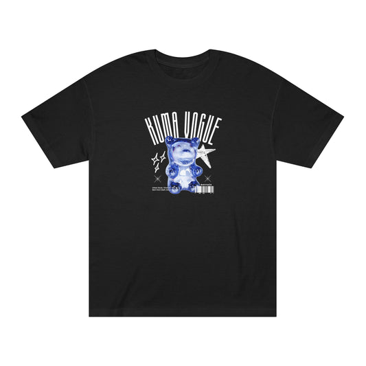 Kuma Vogue streetwear tee, black front view - Mavrosia