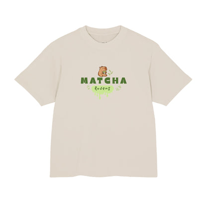 Matcha Lovers Boxy Tee – Capybara Graphic | Mavrosia