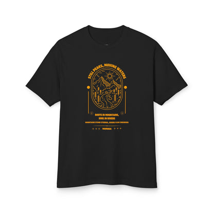 Adventure Mountains tee back view - Mavrosia