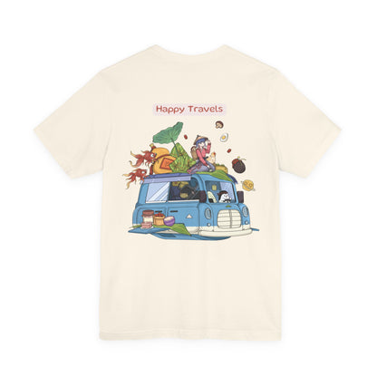 Happy Travels Tee — "Happiness Looks Good on You" Travel T‑Shirt