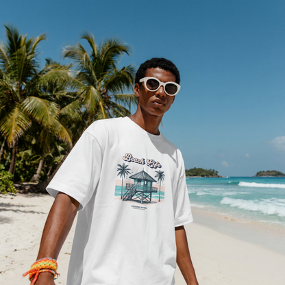 Oversized Men's Tee – Beach Life Graphic | Mavrosia