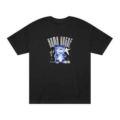 Kuma Vogue streetwear tee, black front view - Mavrosia