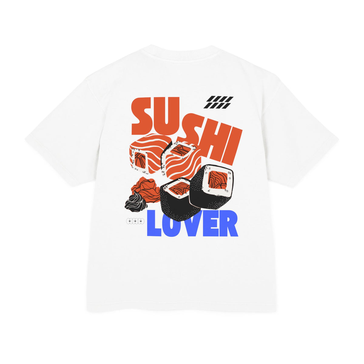 Sushi Lover graphic tee back design - Mavrosia