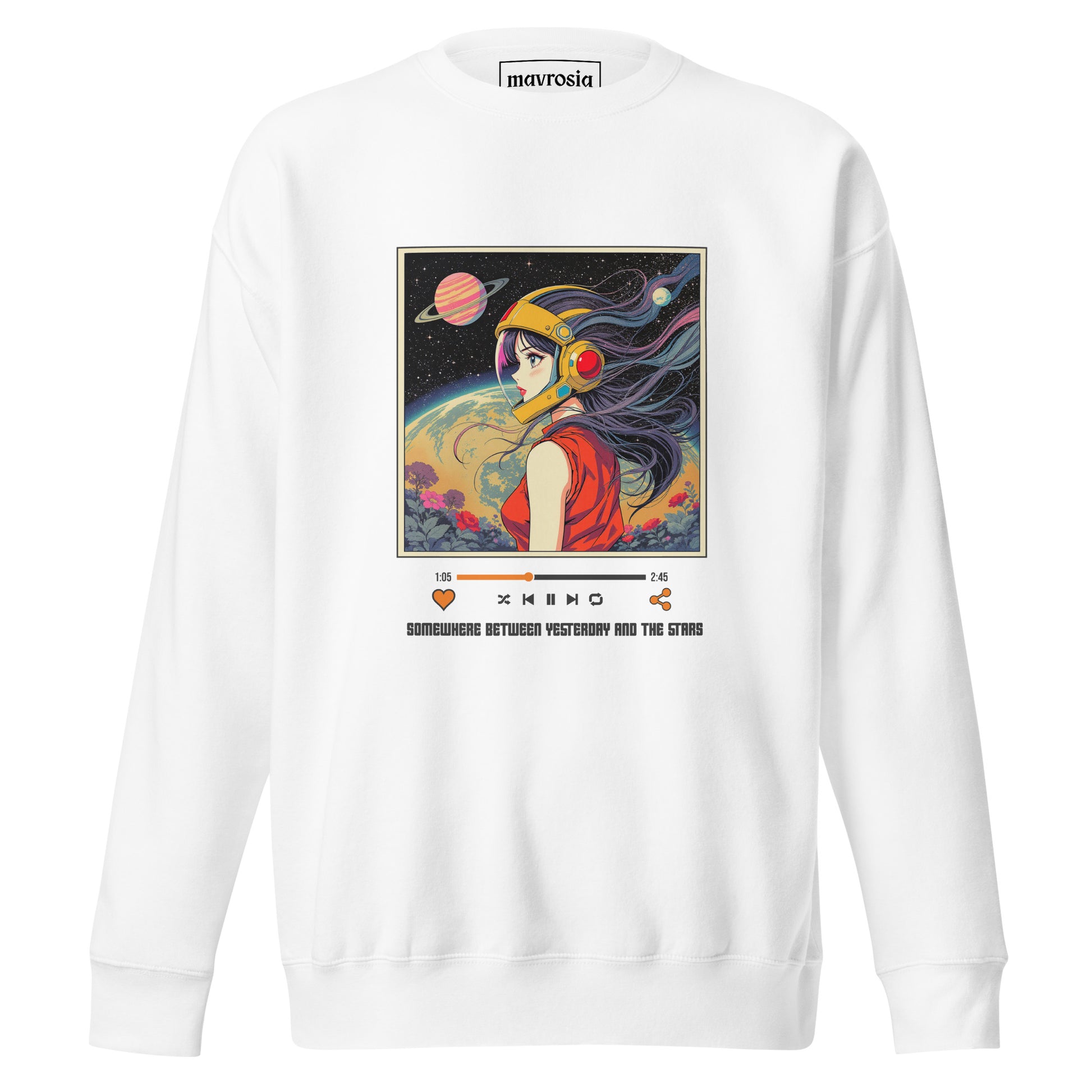 Unisex Sweatshirt - Retro Frequency white .www.mavrosia.com