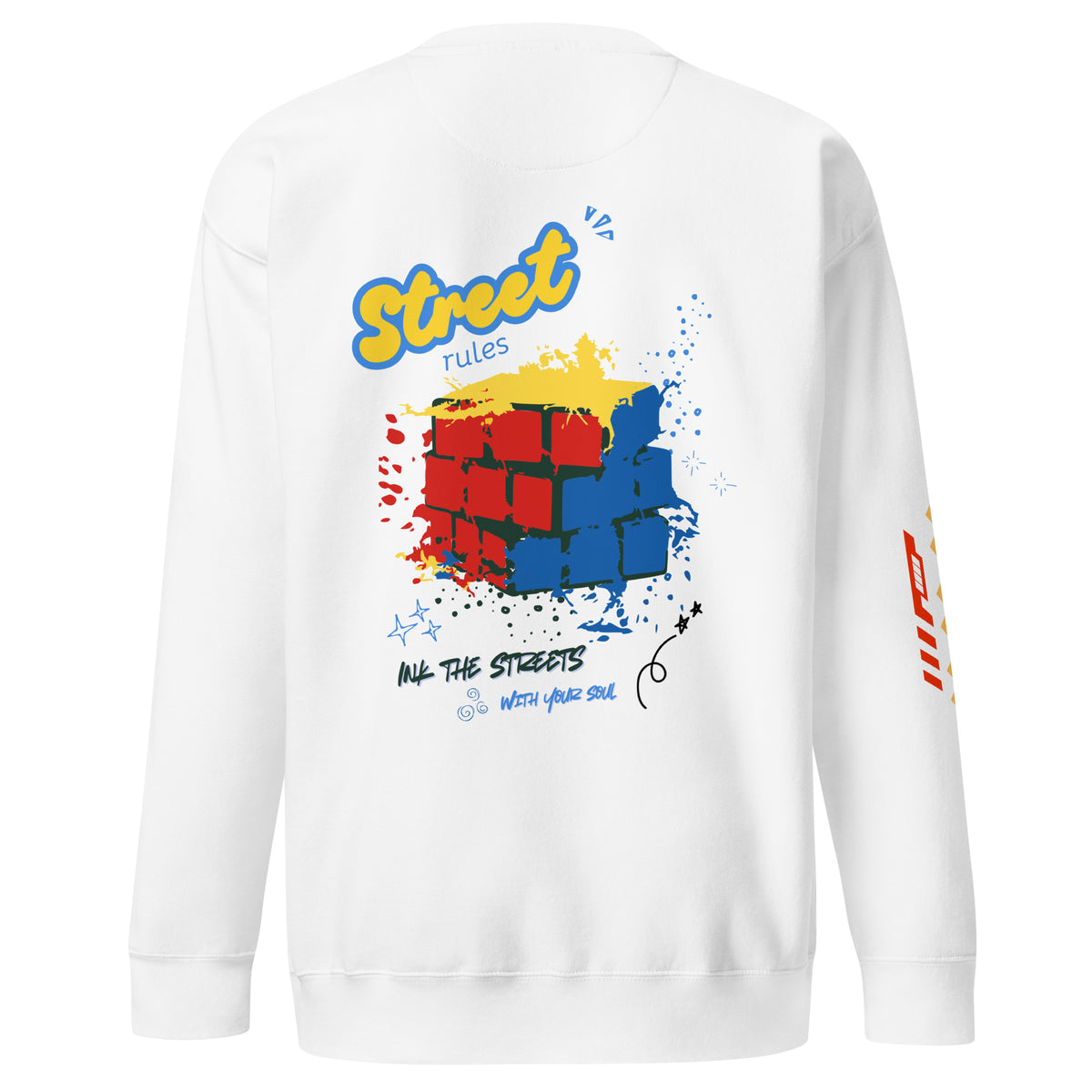 Street Style unisex sweatshirt back view - Mavrosia