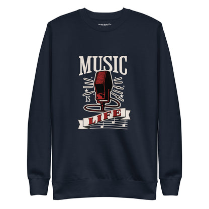 unisex-premium-sweatshirt-navy-- Music Is life